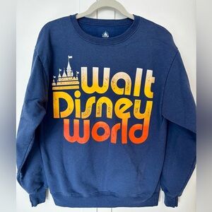 Disney Parks Disney World Navy Blue Crewneck Sweatshirt Unisex Size M